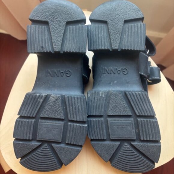 GANNI Recycled Rubber Chunky Slingback Sandals - Picture 4 of 4